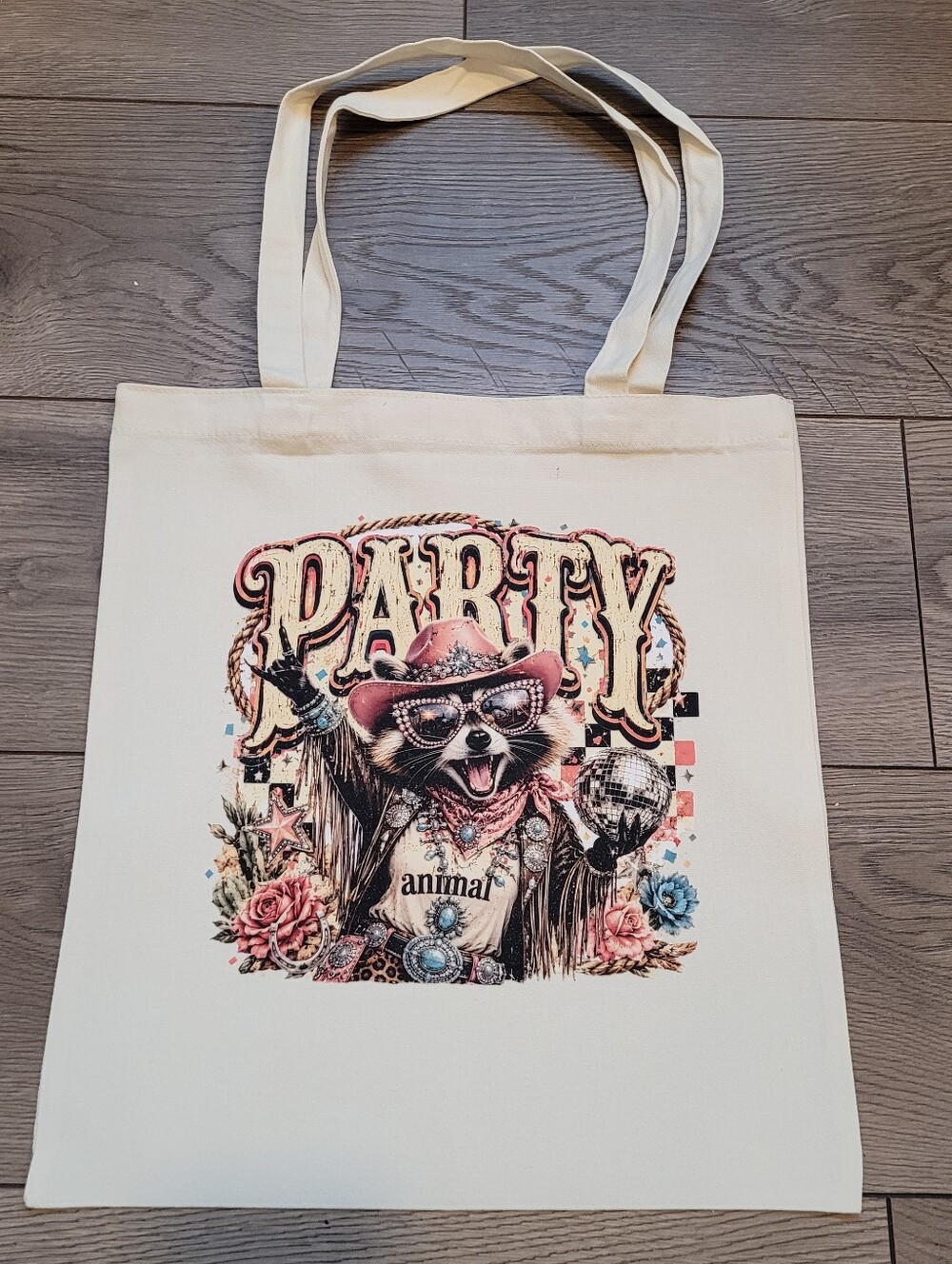 Custom Party Animal Canvas Tote Bag